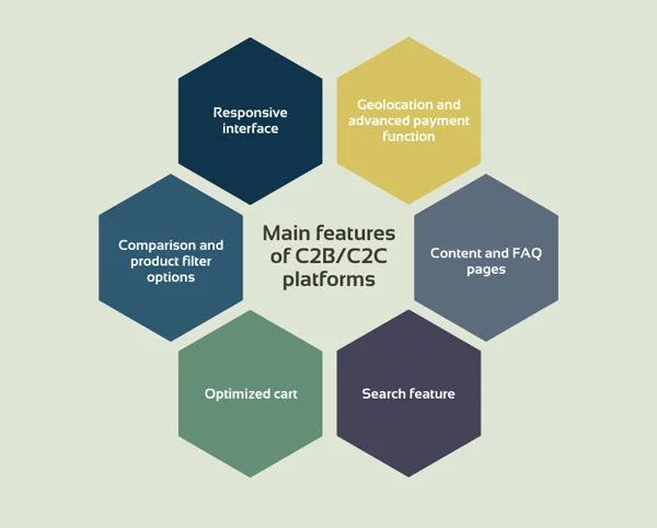 main features of C2B C2C platforms