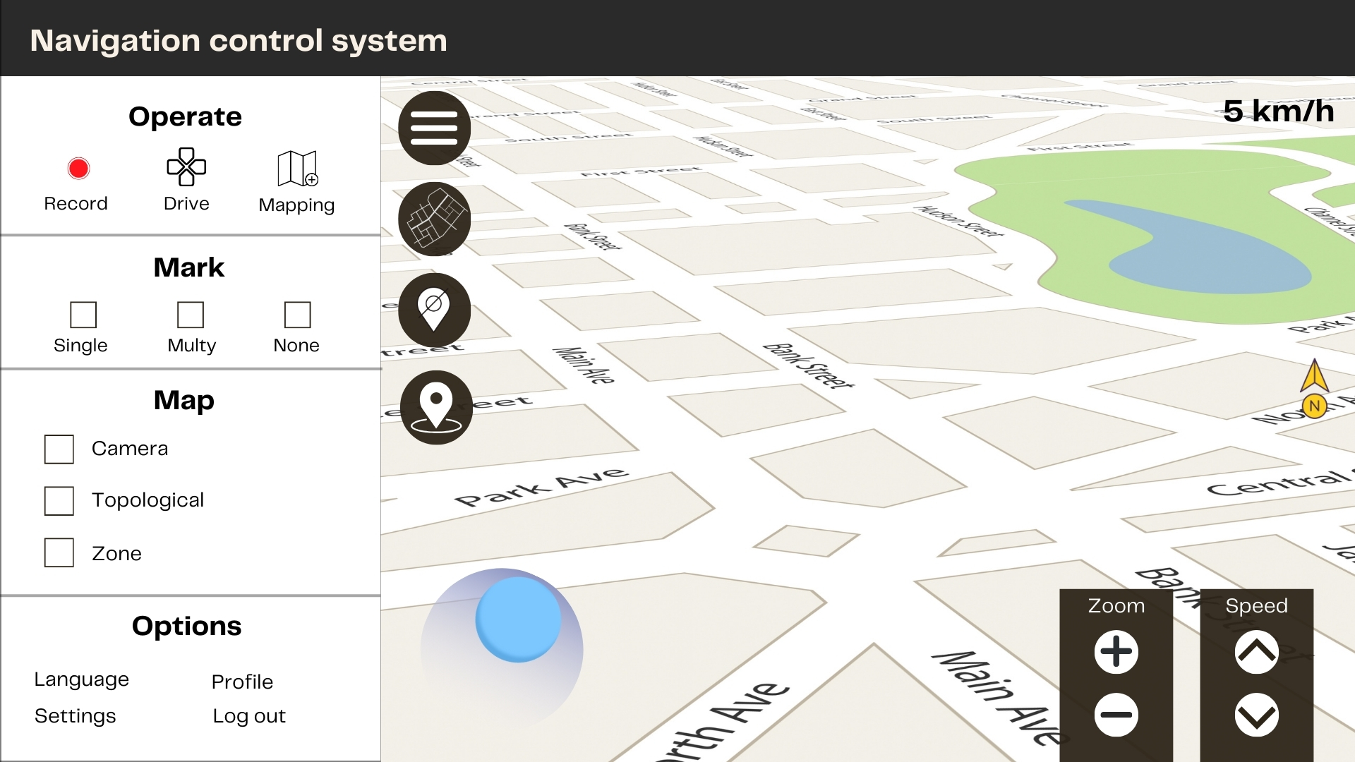 Robot navigation control system