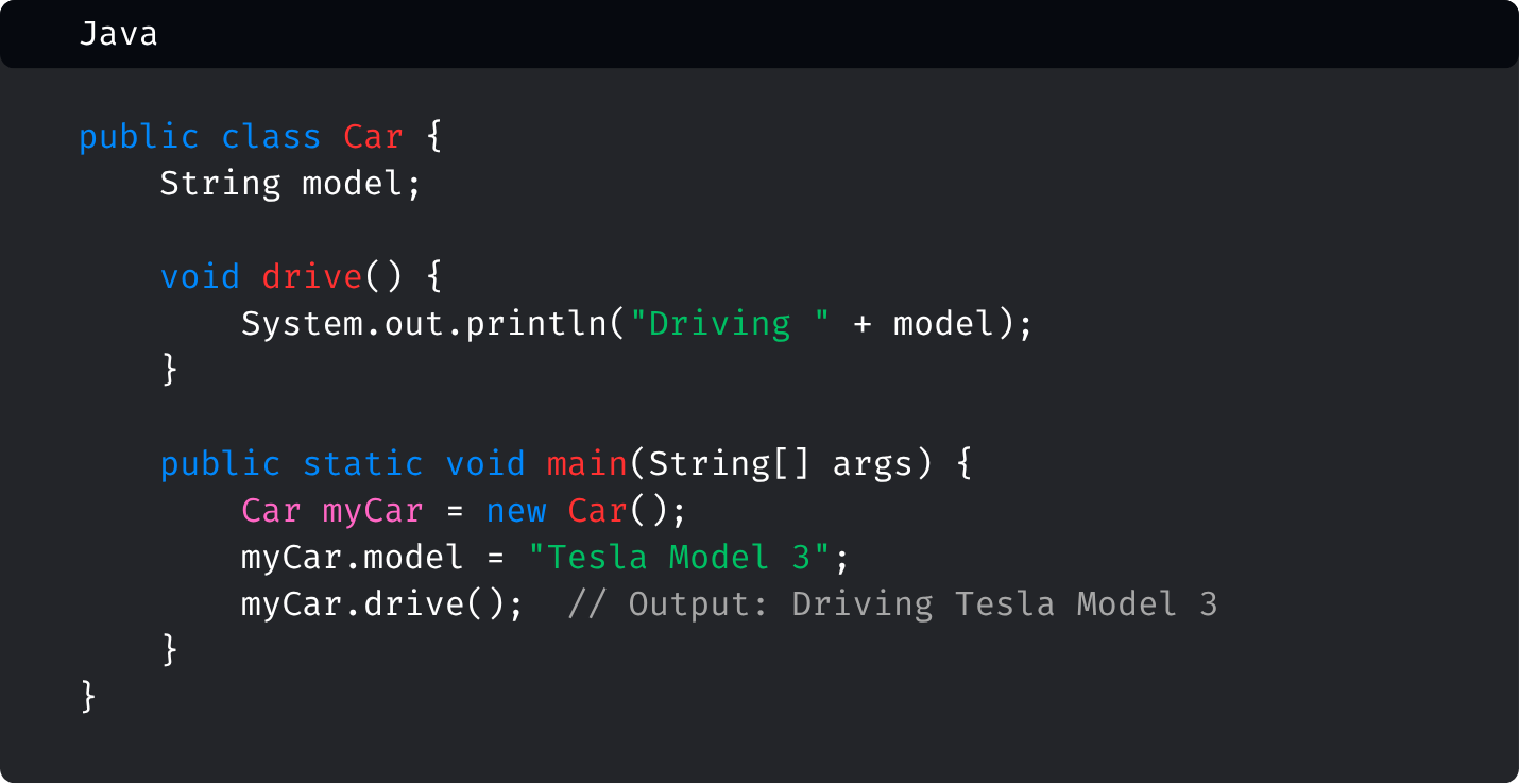 Java classes example